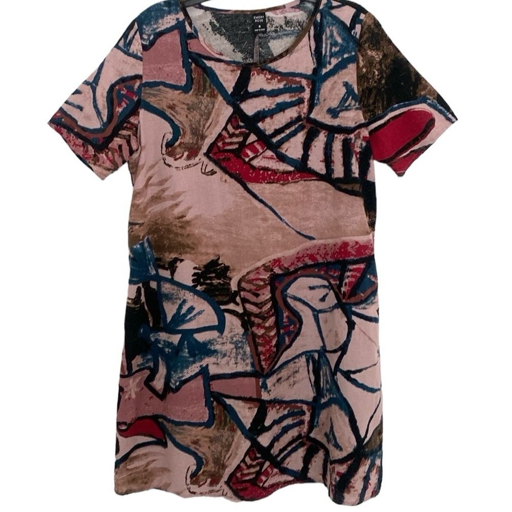 Emery Rose Shortsleeved Tunic Shirt Dress